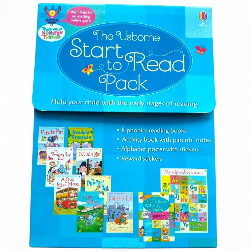 Usborne Start to Read Pack 8 Phonics Books Activity Book Parents Guide